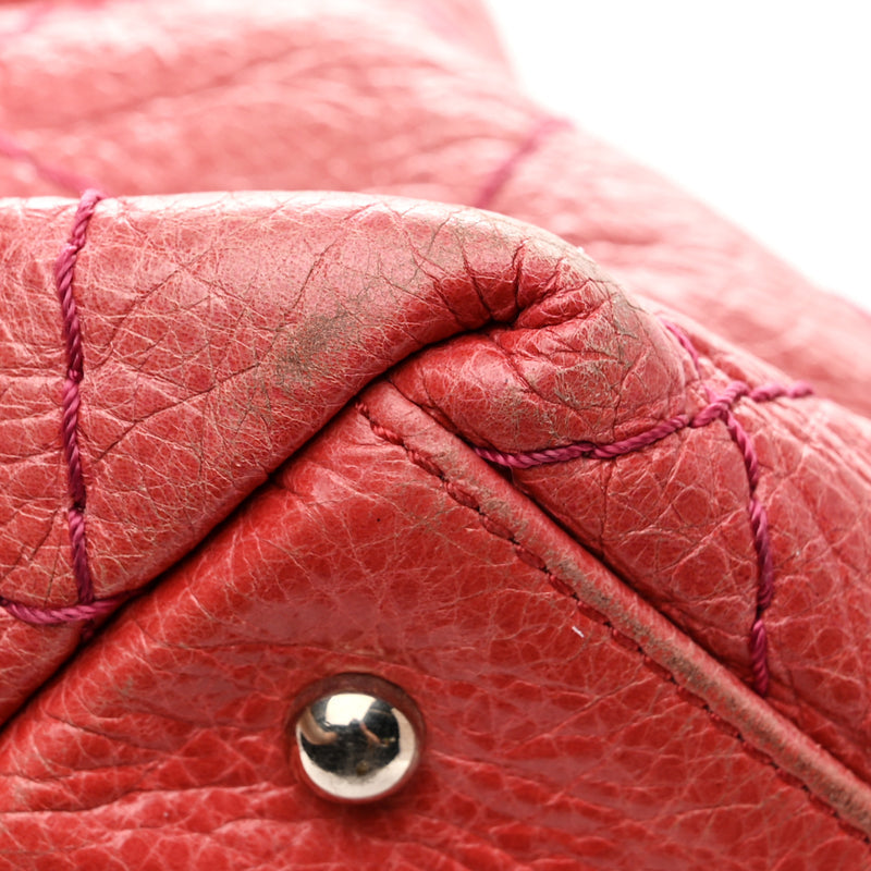 Chanel Glazed Calfskin Large On The Road Tote Pink