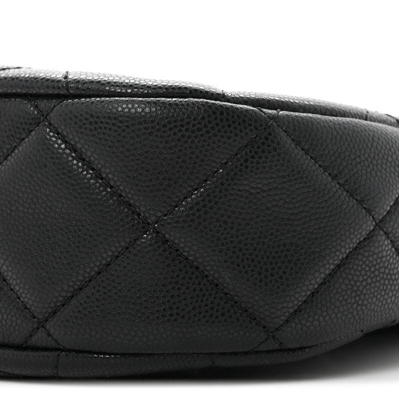 Chanel Caviar Quilted Triple Chain Hobo Black