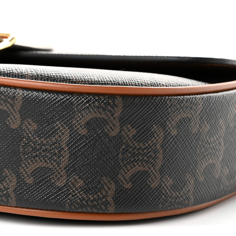 Celine Triomphe Canvas Folco Bag Tan