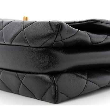 Chanel Calfskin Quilted Belt Chain Flap Black