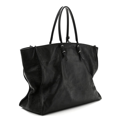 Balenciaga Supple Calfskin Papier A4 Zip Around Tote Black