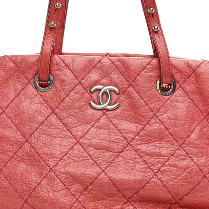 Chanel Glazed Calfskin Large On The Road Tote Pink