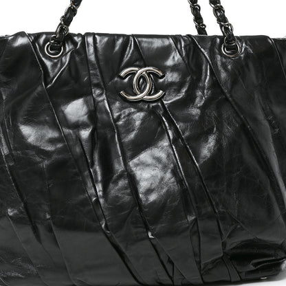 Chanel Glazed Calfskin Large Twisted Tote Black
