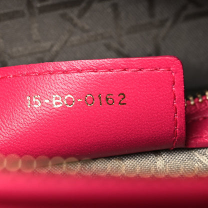 Christian Dior Lambskin Cannage Large Lady Dior Pink