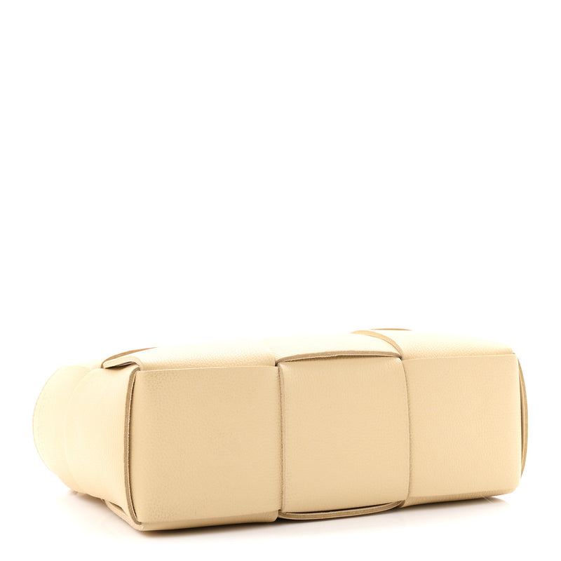 Bottega Veneta Grained Calfskin Maxi Intrecciato Mini Arco Tote Porridge