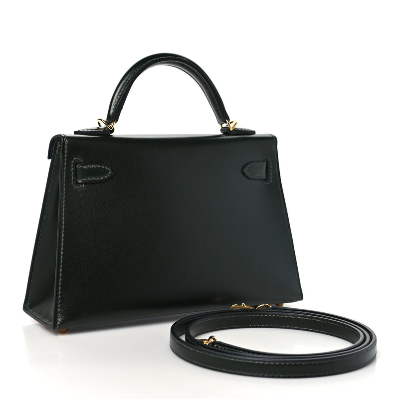 Hermes Box Mini Kelly Sellier 20 Vert Fonce