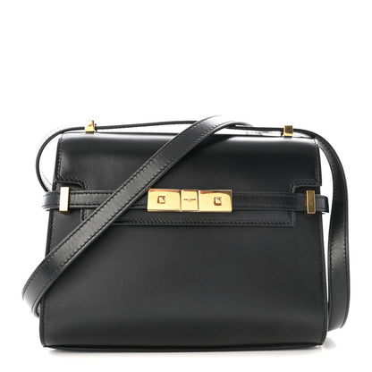 Saint Laurent Smooth Calfskin Mini Manhattan Shoulder Bag Black