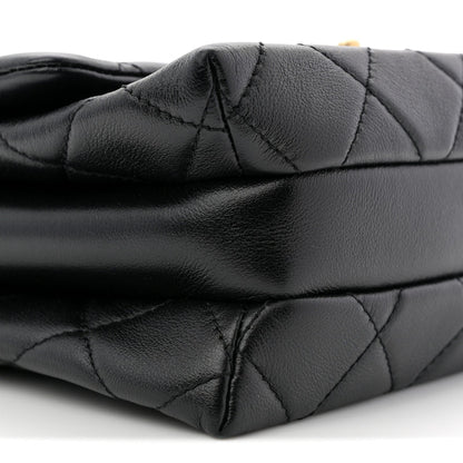 Chanel Calfskin Quilted Belt Chain Flap Black
