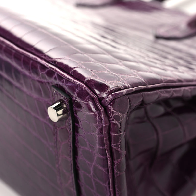 Hermes Shiny Niloticus Crocodile Birkin 30 Cassis