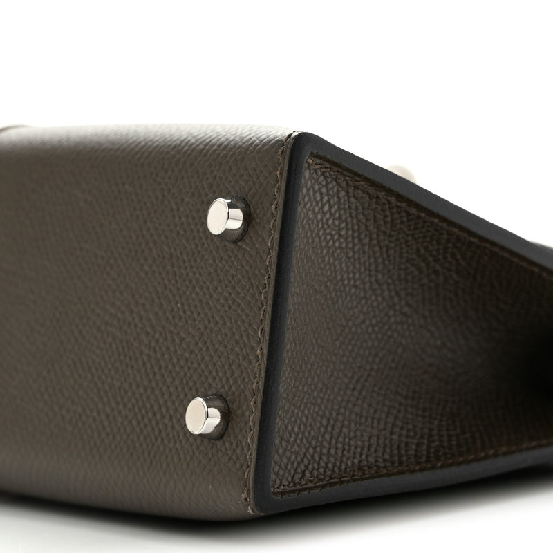 Hermes Epsom Casaque Mini Kelly Sellier 20 Vert Loden Dune Dark Bronze