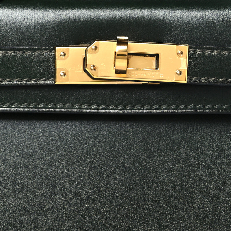 Hermes Box Mini Kelly Sellier 20 Vert Fonce