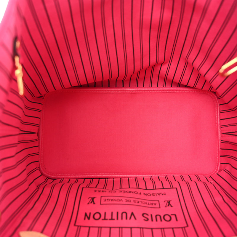 Louis Vuitton Monogram Inside Out Neverfull Bandouliere MM Rose Pondichery