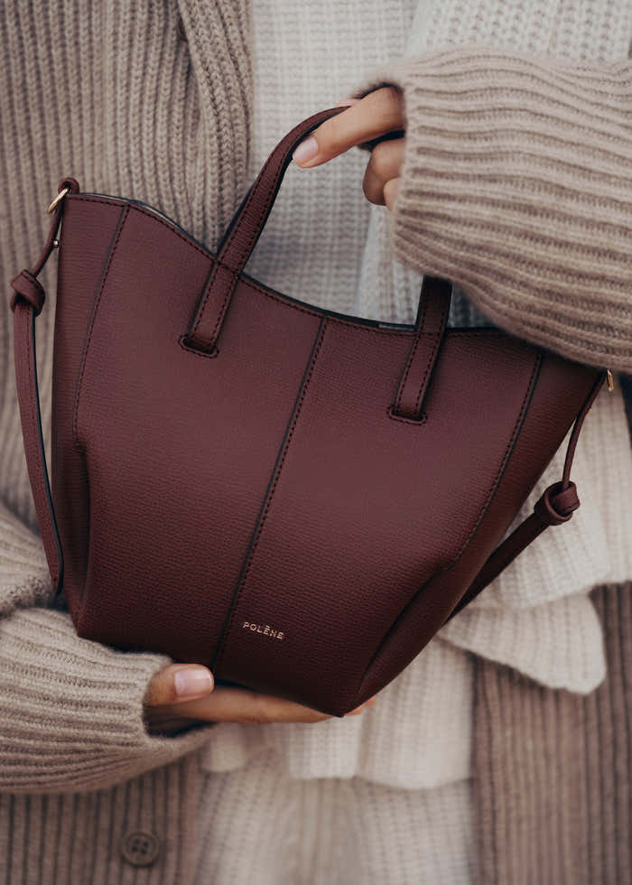 Cyme Tote Nano - Textured Black Cherry