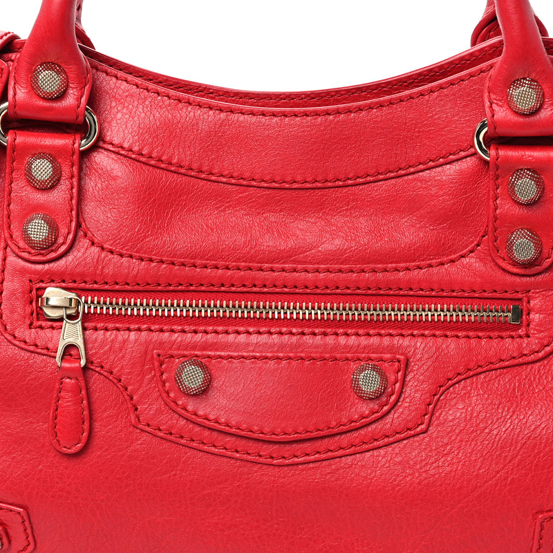 Balenciaga Agneau Giant 12 Gold Hardware Town Rouge Cardinal