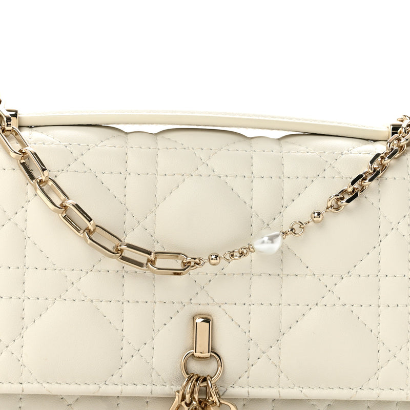 Christian Dior Lambskin Cannage Mini My Dior Bag Latte