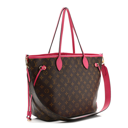 Louis Vuitton Monogram Inside Out Neverfull Bandouliere MM Rose Pondichery