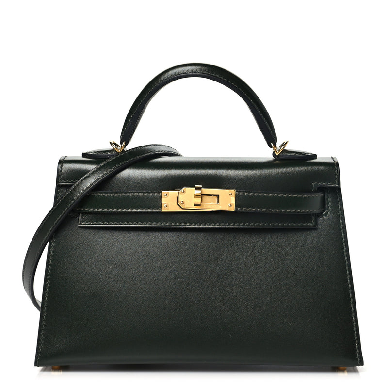 Hermes Box Mini Kelly Sellier 20 Vert Fonce