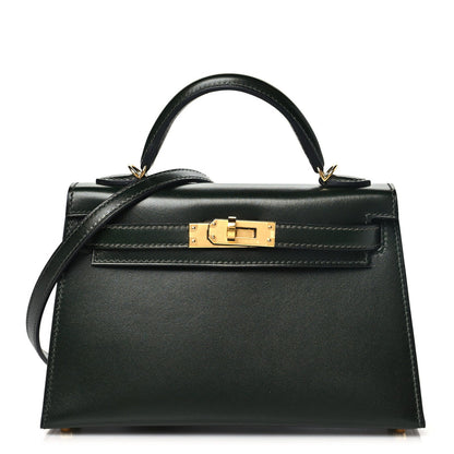 Hermes Box Mini Kelly Sellier 20 Vert Fonce