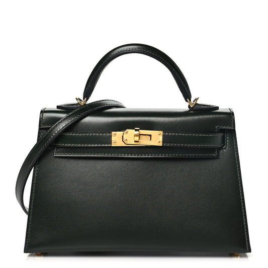 Hermes Box Mini Kelly Sellier 20 Vert Fonce