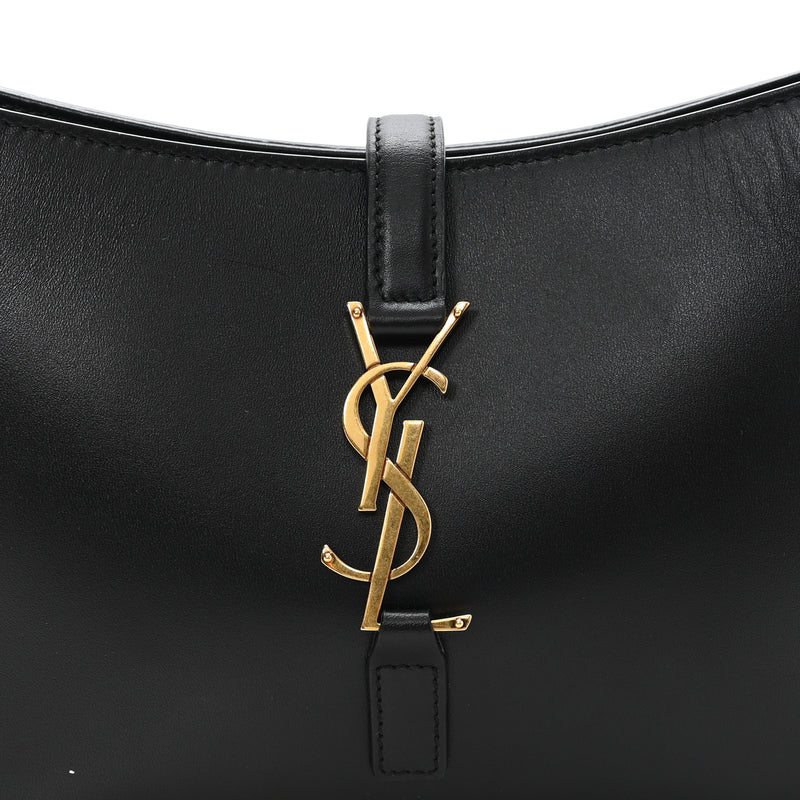 Saint Laurent Smooth Calfskin Le 5 A 7 Hobo Black