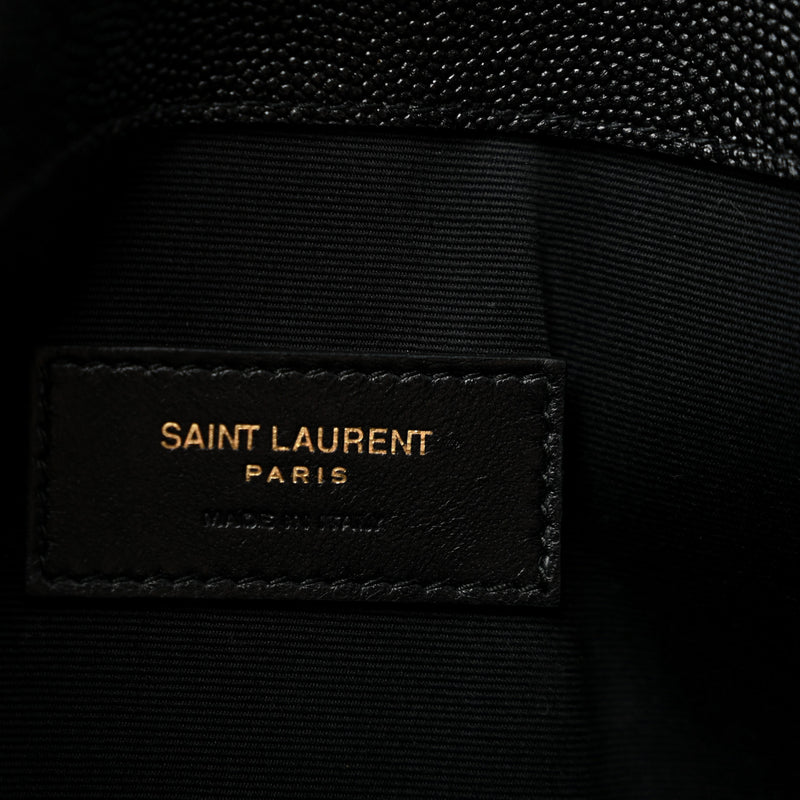 Saint Laurent Grain De Poudre Uptown Pouch Black