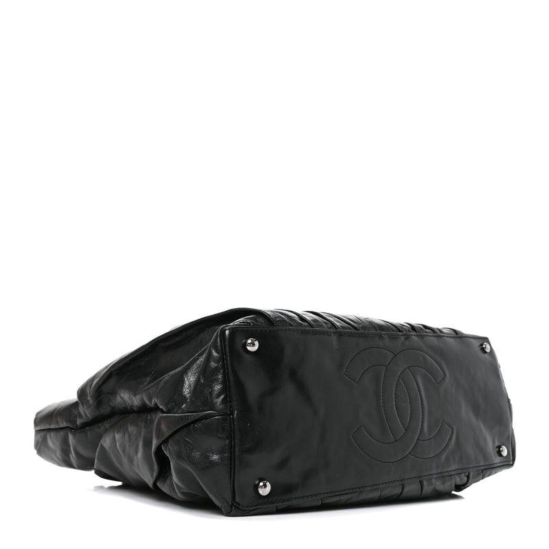 Chanel Glazed Calfskin Large Twisted Tote Black