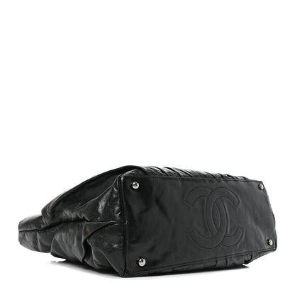 Chanel Glazed Calfskin Large Twisted Tote Black