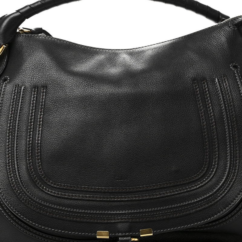 Chloe Calfskin Large Marcie Satchel Black
