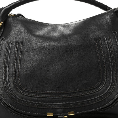 Chloe Calfskin Large Marcie Satchel Black