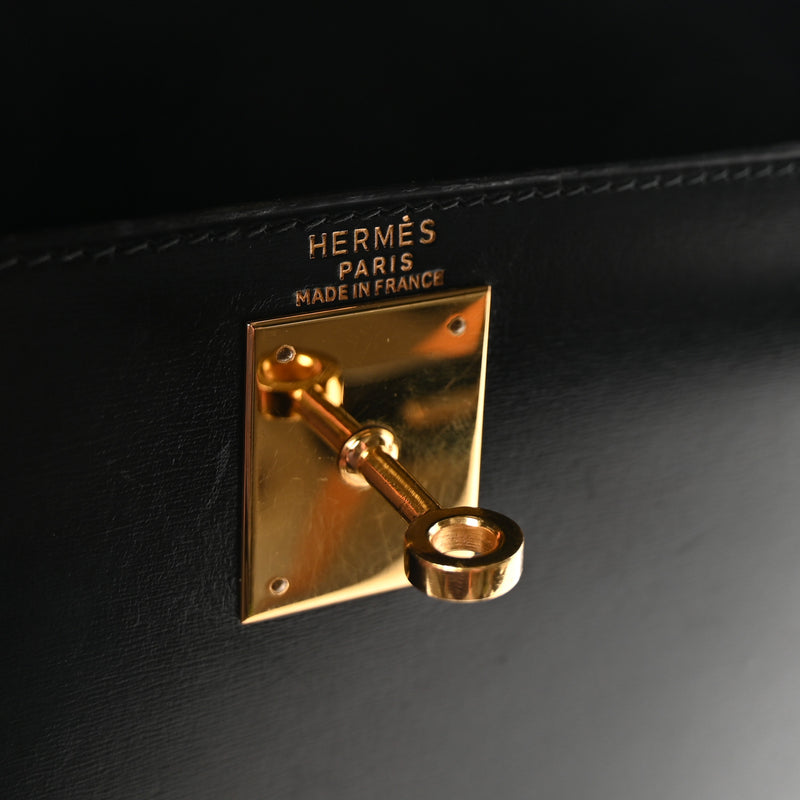 Hermes Box Kelly Sellier 28 Black