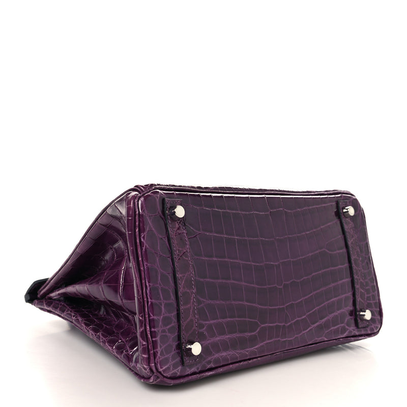 Hermes Shiny Niloticus Crocodile Birkin 30 Cassis