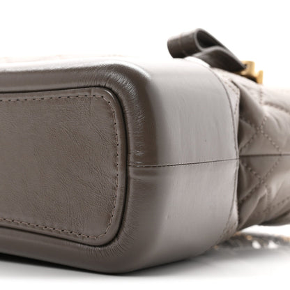 Chanel Aged Calfskin Quilted Medium Gabrielle Hobo Grey