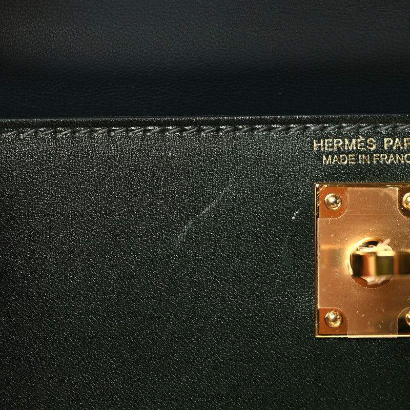Hermes Box Mini Kelly Sellier 20 Vert Fonce