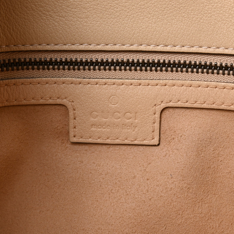 Gucci Calfskin Medium Diana Round Tote Bag Oatmeal