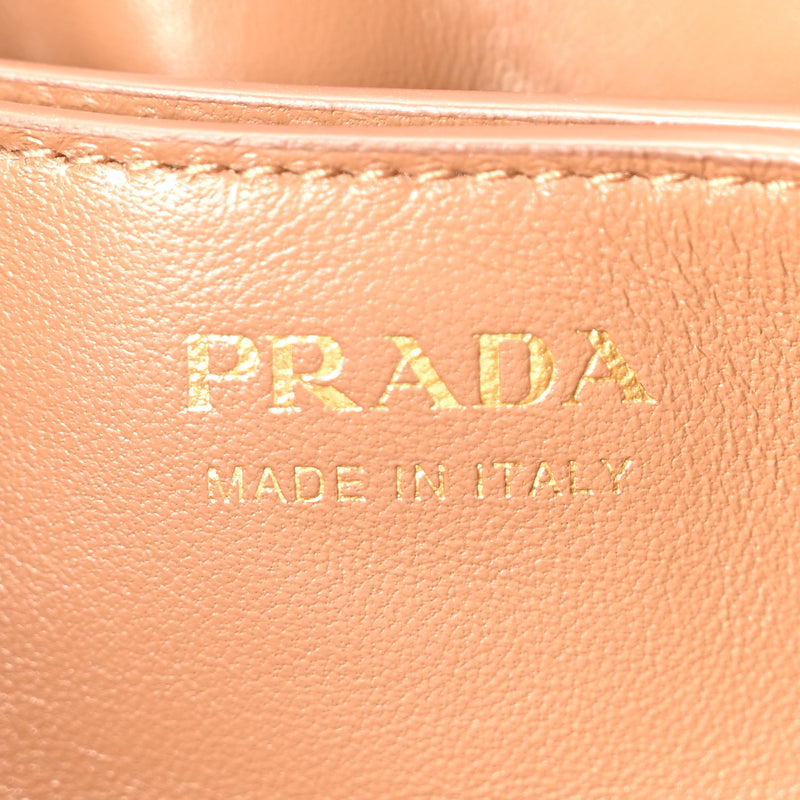 Prada Nappa Small Dada Shoulder Bag Caramel