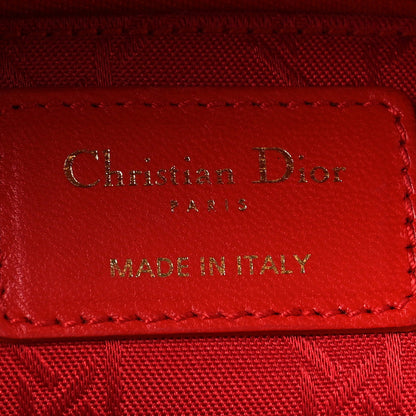 Christian Dior Lambskin Cannage Small My ABCDior Lady Dior Red