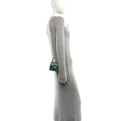Bulgari Galuchat Serpenti Reverse Micro Top Handle Emerald Green