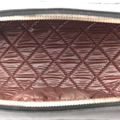 Chanel Caviar Quilted Toiletry Case With Chain Black