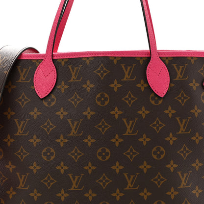 Louis Vuitton Monogram Inside Out Neverfull Bandouliere MM Rose Pondichery