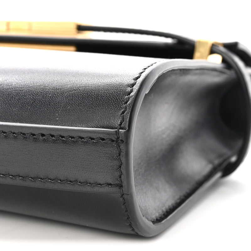 Saint Laurent Smooth Calfskin Mini Manhattan Shoulder Bag Black