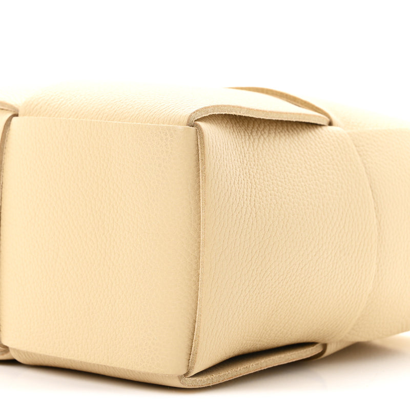 Bottega Veneta Grained Calfskin Maxi Intrecciato Mini Arco Tote Porridge