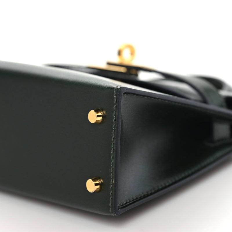 Hermes Box Mini Kelly Sellier 20 Vert Fonce