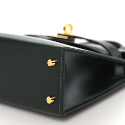 Hermes Box Mini Kelly Sellier 20 Vert Fonce