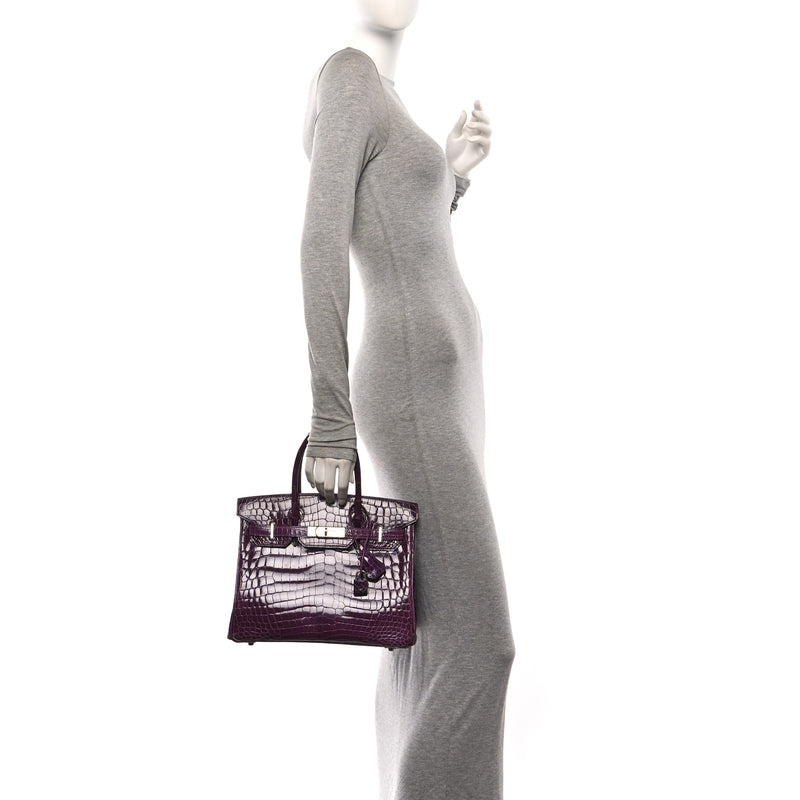 Hermes Shiny Niloticus Crocodile Birkin 30 Cassis