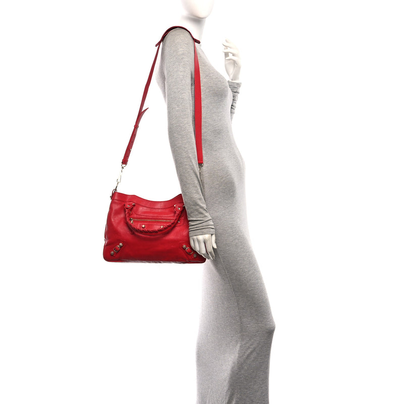 Balenciaga Agneau Giant 12 Gold Hardware Town Rouge Cardinal