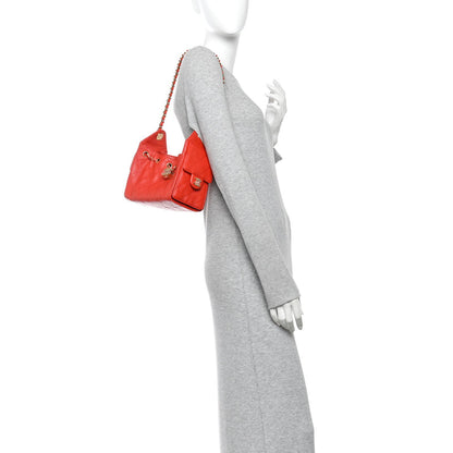 Chanel Caviar Quilted Mini Chanel 25 Handbag Red