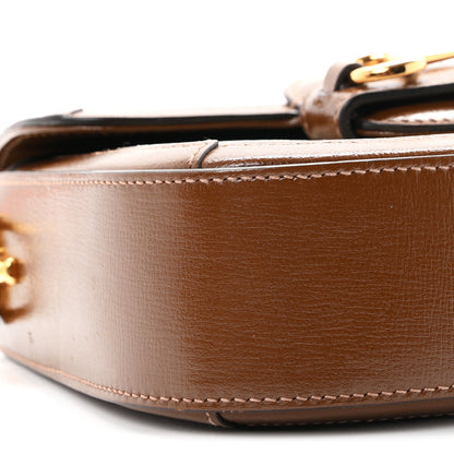 Gucci GG Supreme Monogram Web Mini Horsebit 1955 Shoulder Bag Beige Brown Sugar