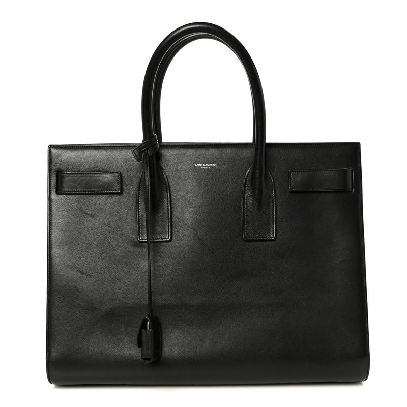 Saint Laurent Calfskin Large Sac De Jour Carryall Black