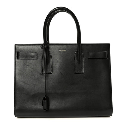 Saint Laurent Calfskin Large Sac De Jour Carryall Black