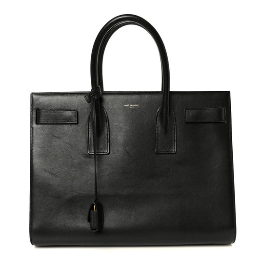Saint Laurent Calfskin Large Sac De Jour Carryall Black